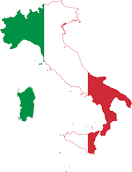 Italy Map flag ITA