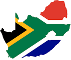 South Africa SA Map Flag AFR
